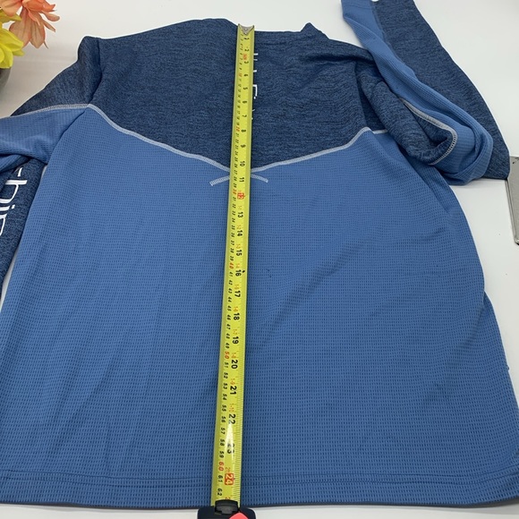 HUK Performance Fishing Blue Long Sleeve Shirt - Picture 10 of 11
